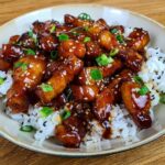 porc au caramel très simple sur du riz