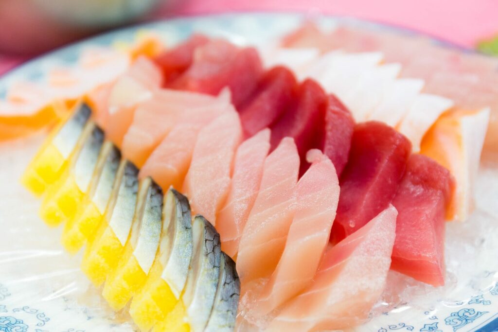 variété de sashimis