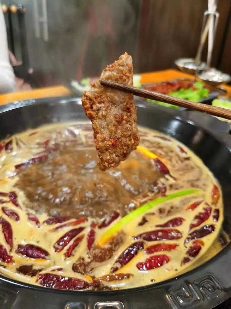 morceau de viande fondue chinoise