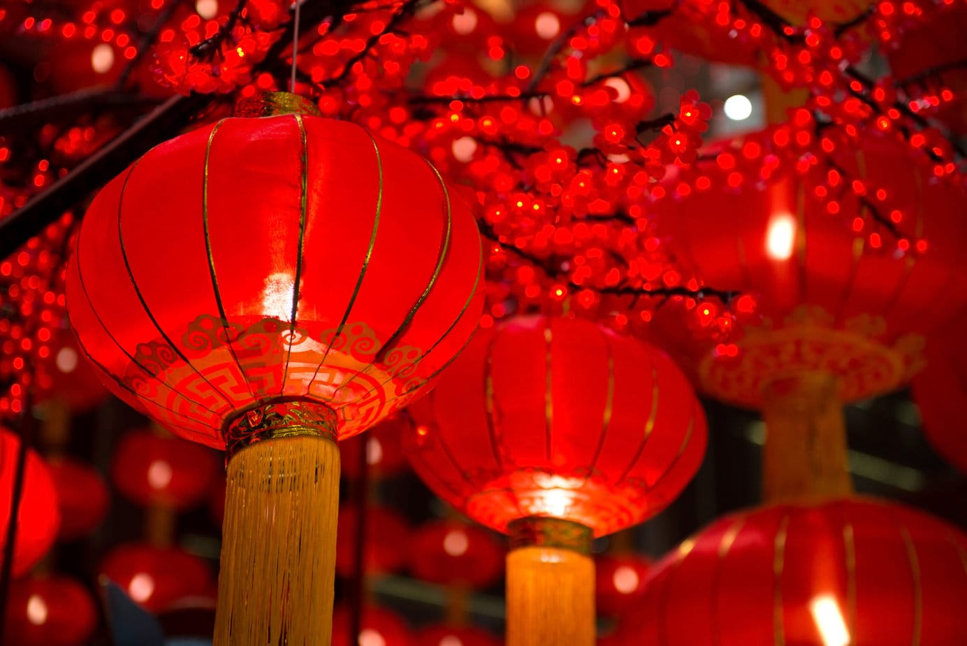 lanternes rouges chinoises