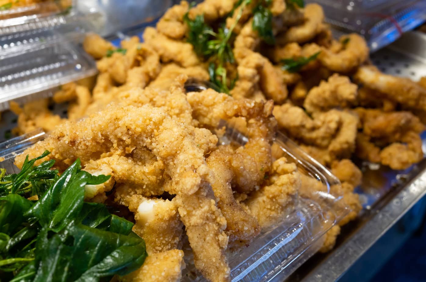 poulet frit taiwanais dans la rue