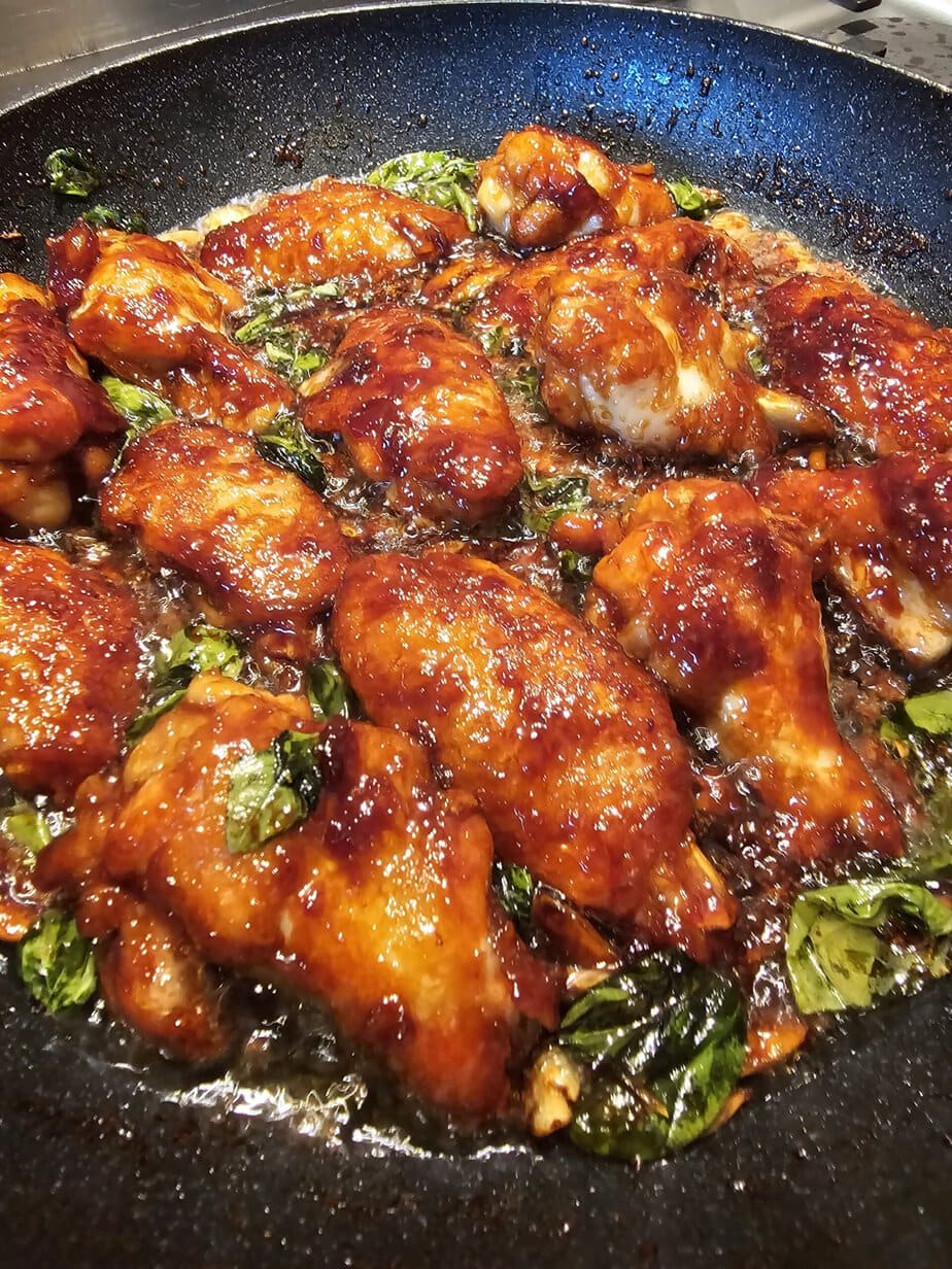 reduced caramelized chicken wing sauce