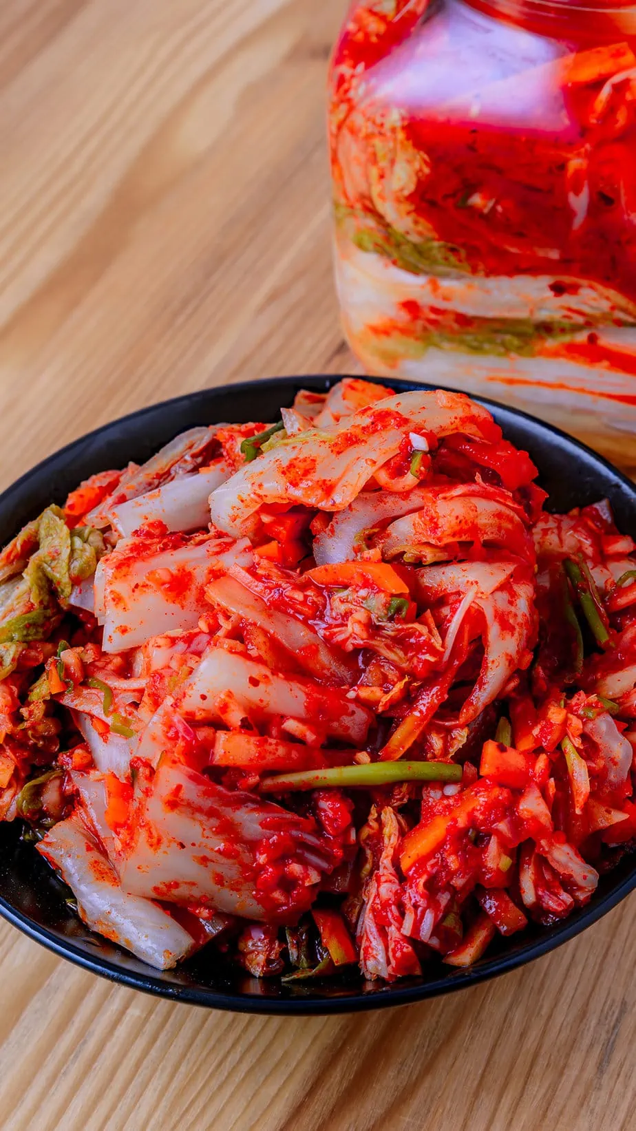Bol de kimchi découpé