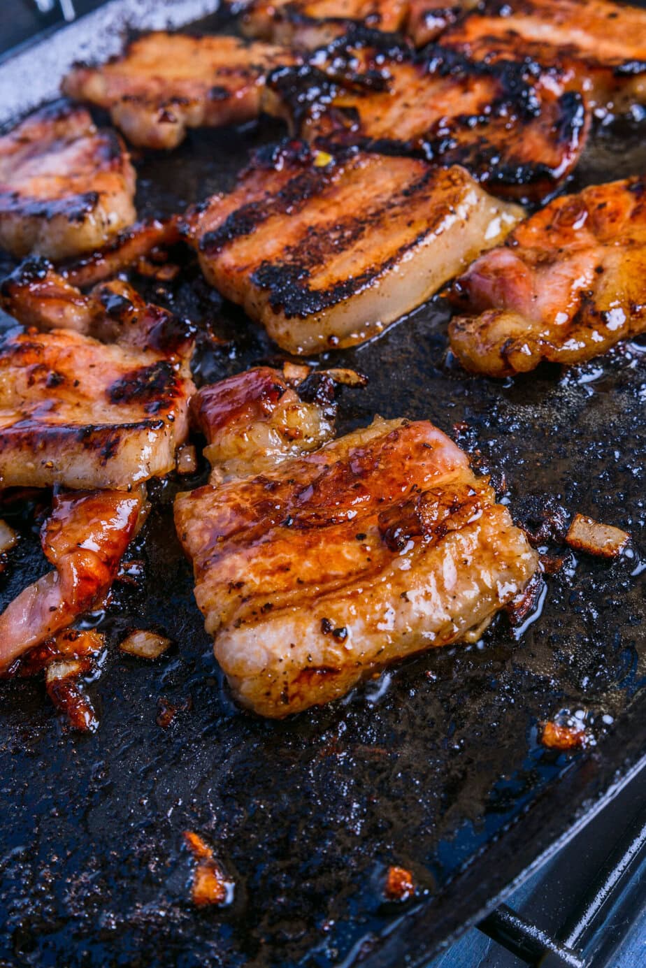viande mariné1 qui cuit