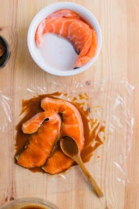 marinade sur saumon
