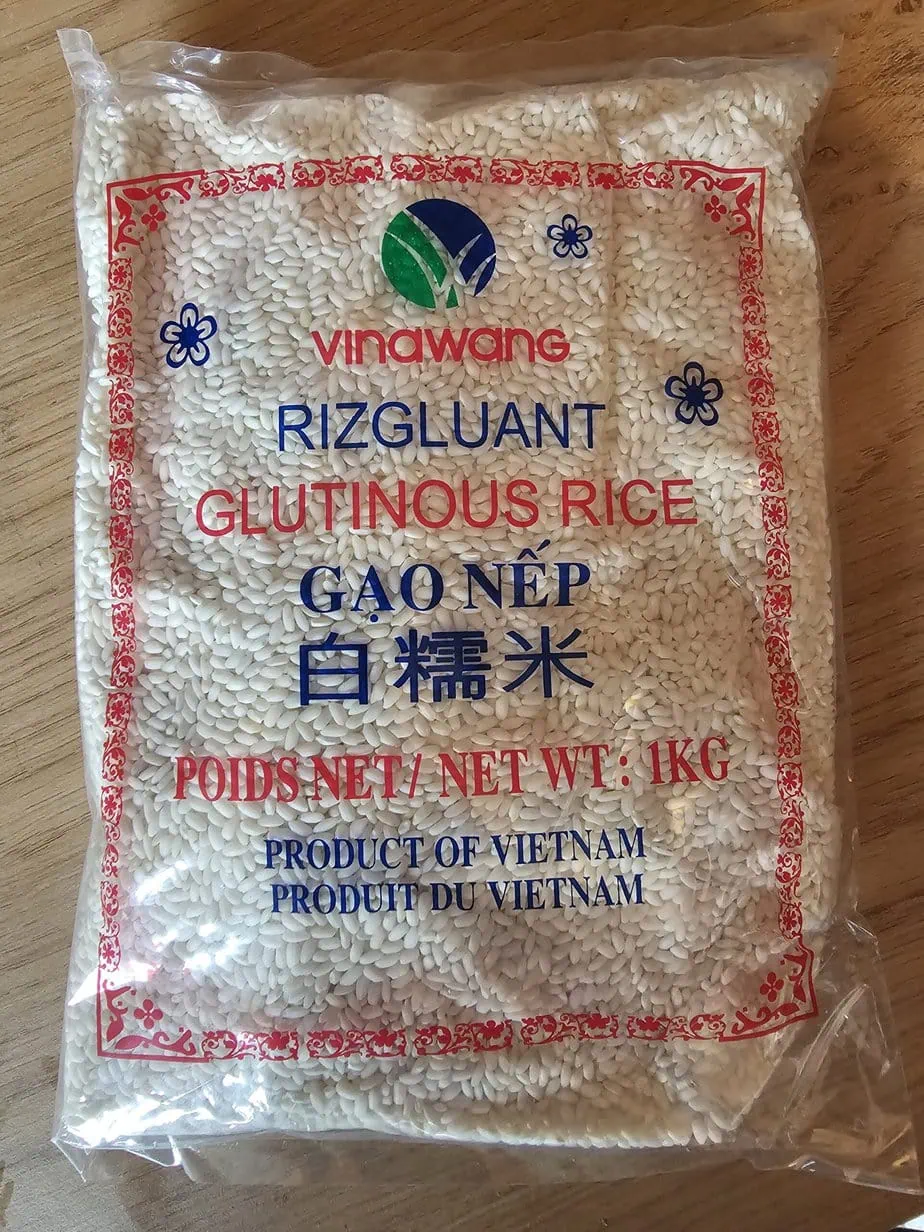 paquet de riz gluant à grains courts