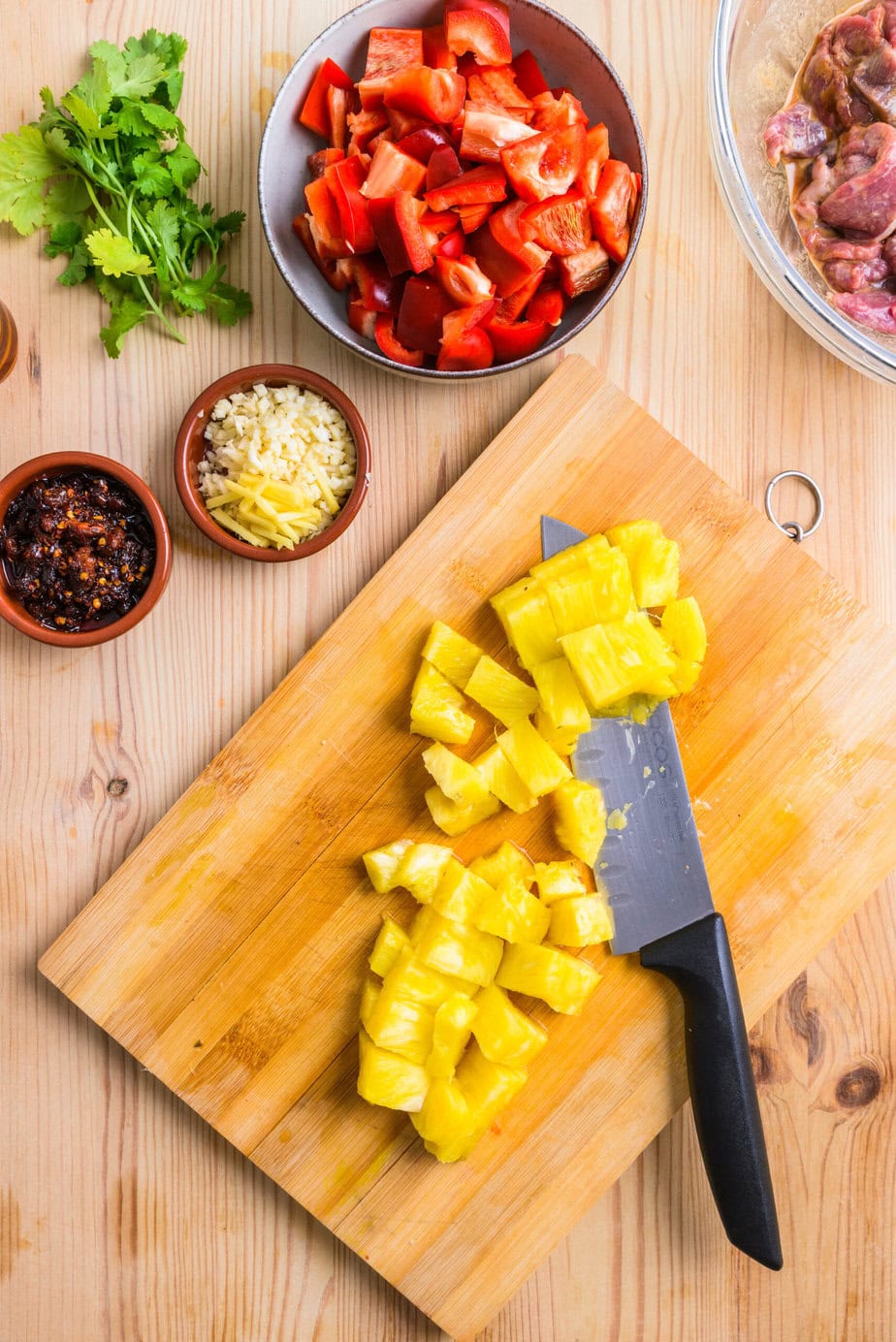 cut pineapple