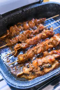 brochettes teriyaki fin de cuisson