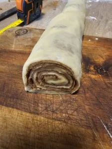 rouleau tranché pour cinnamon rolls