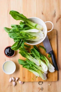 pak choi égoutté