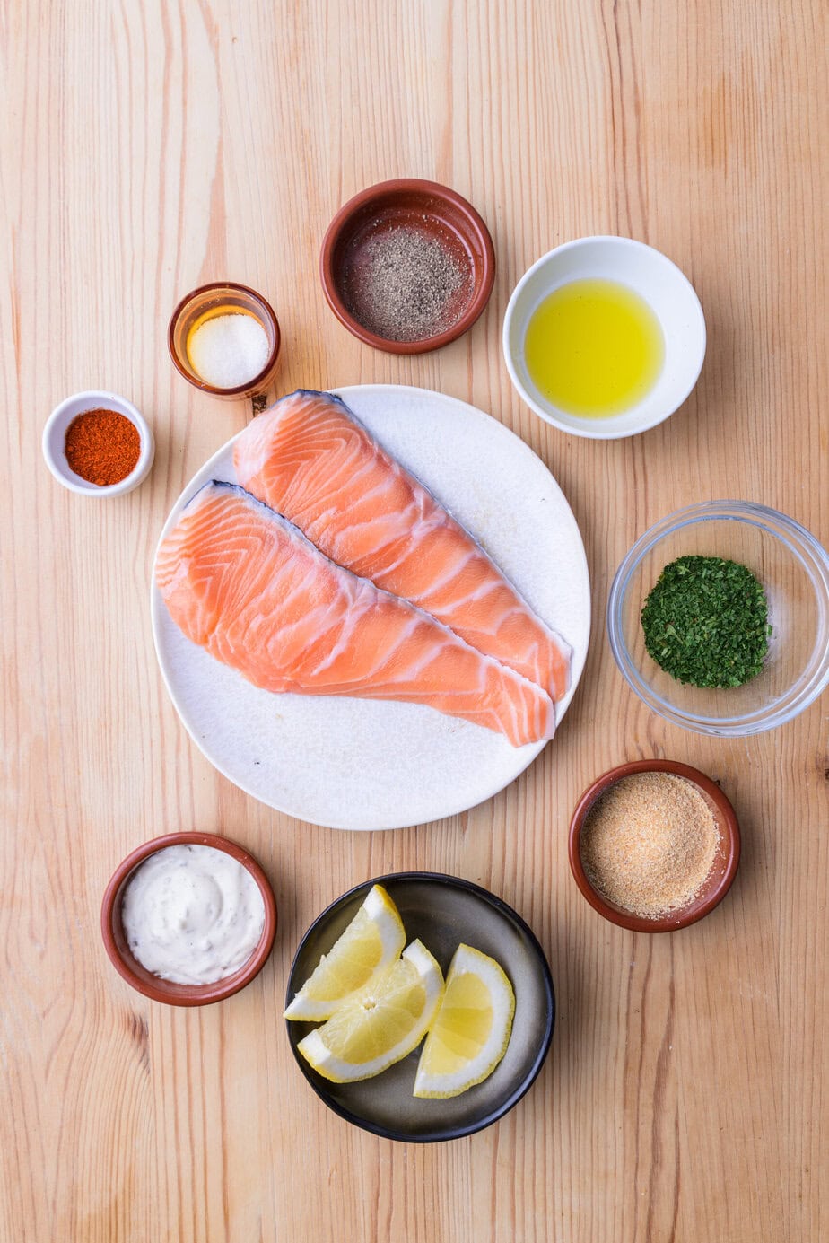 ingrédients pour saumon au air fryer