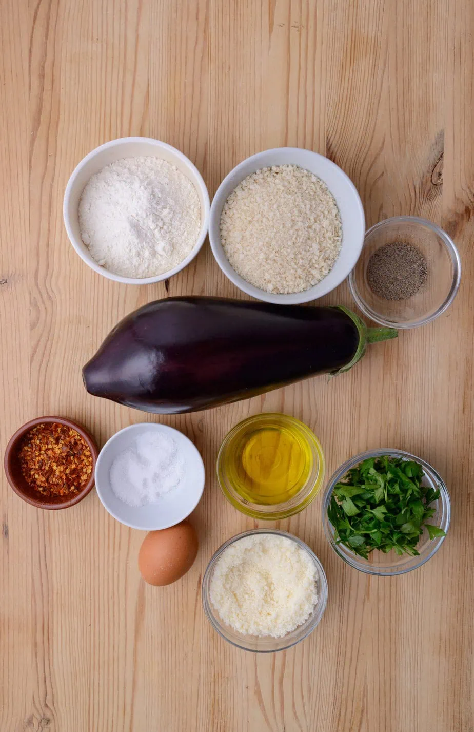 Aubergines au Air Fryer - ingrédients