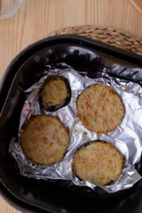 Aubergines dorées dans air fryer