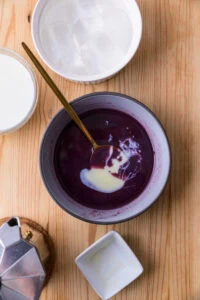 ajout de lait concentré