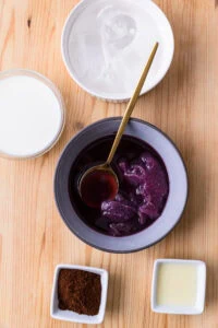 ube halaya avec liquide