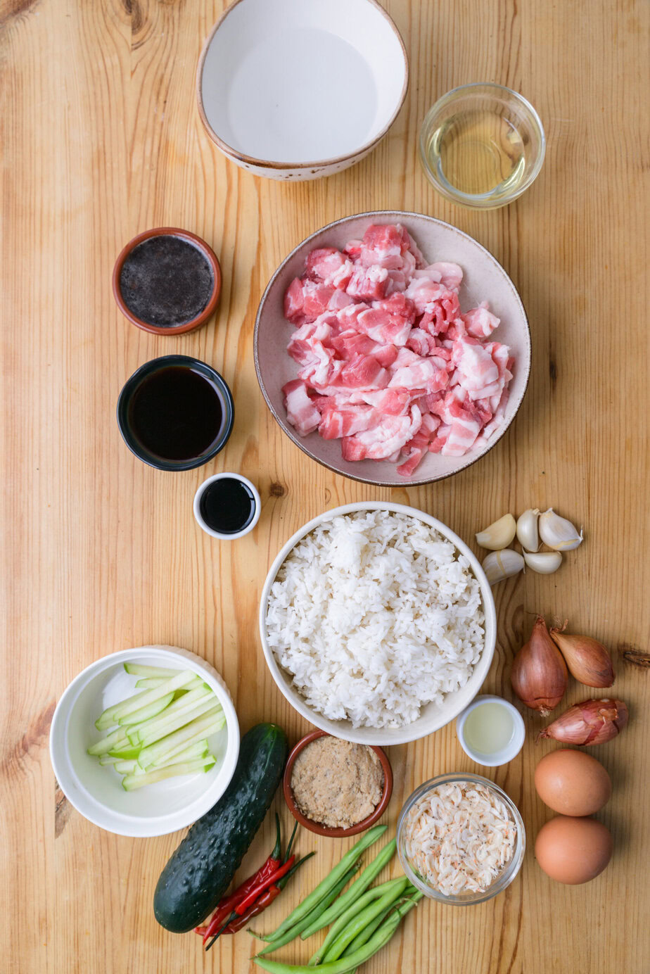 Khao Kluk Kapi - Ingrédients