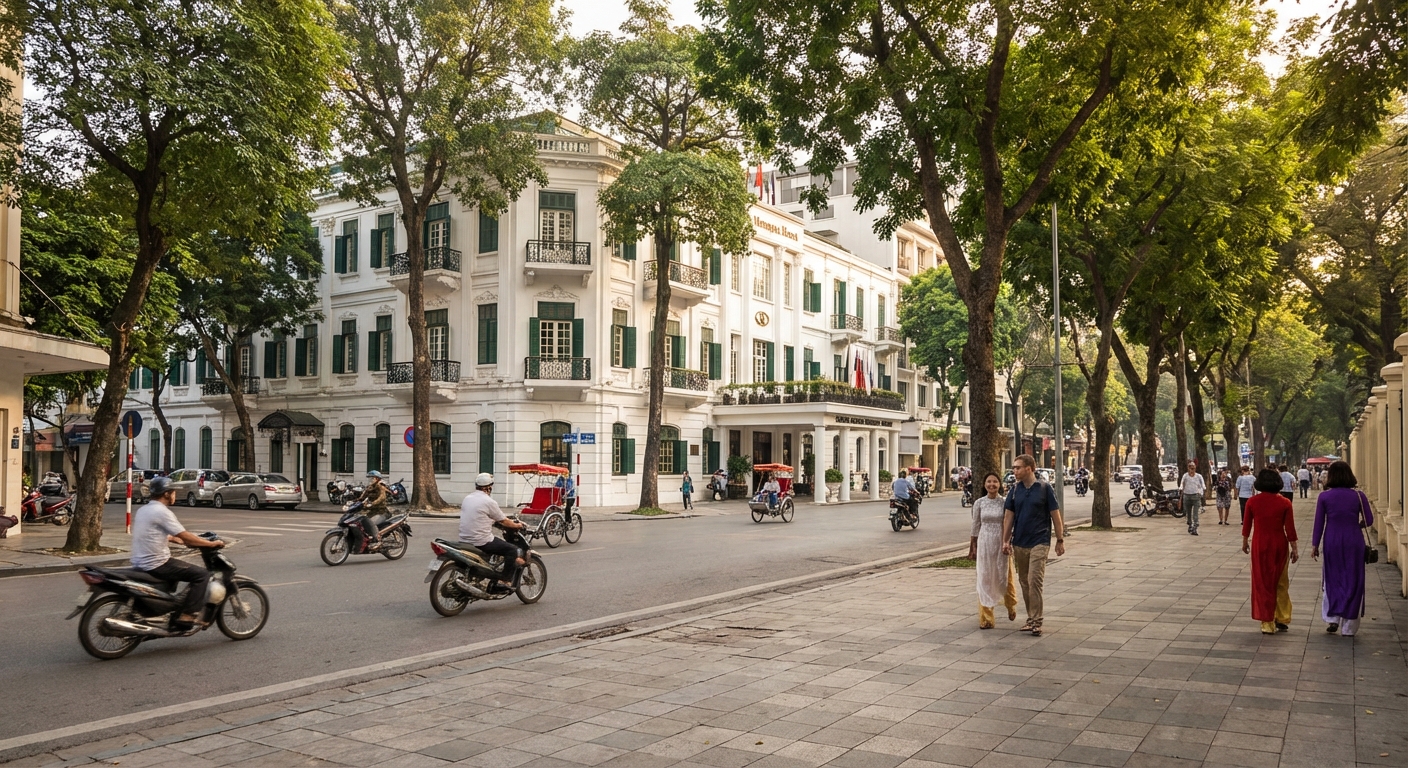 Vieux Quartier de Hanoi - Ruelles animees et stands de street food