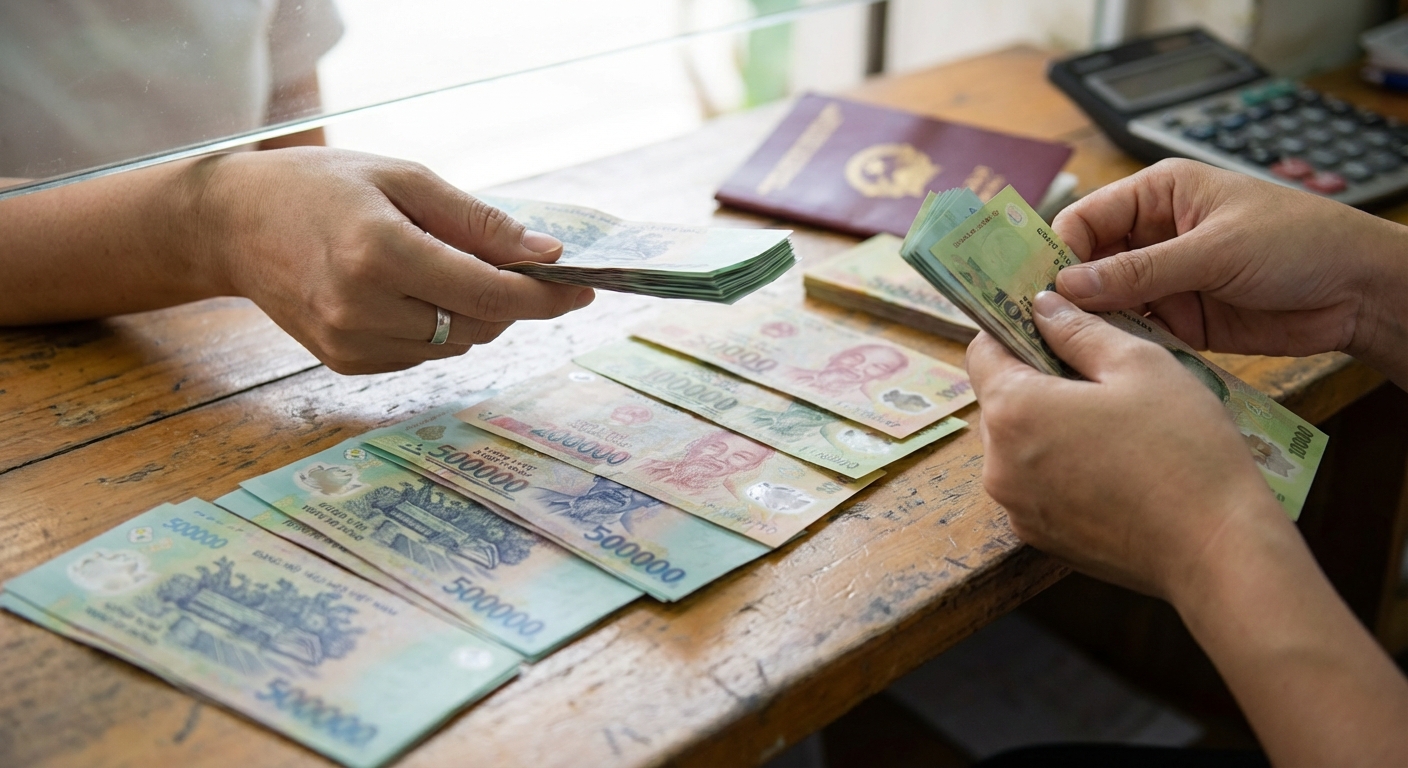 Distributeurs et argent liquide a Hanoi