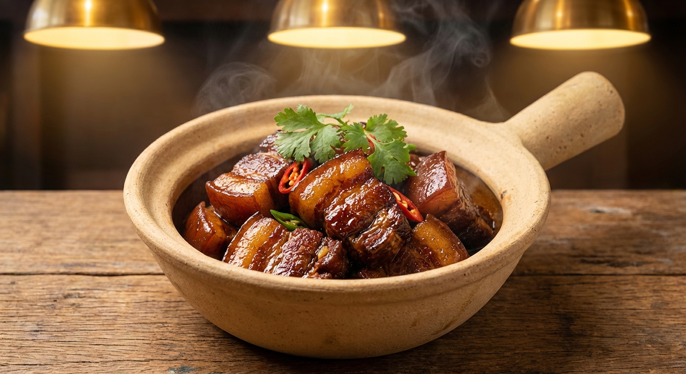 Moo Hong, poitrine de porc braisee signature de Phuket