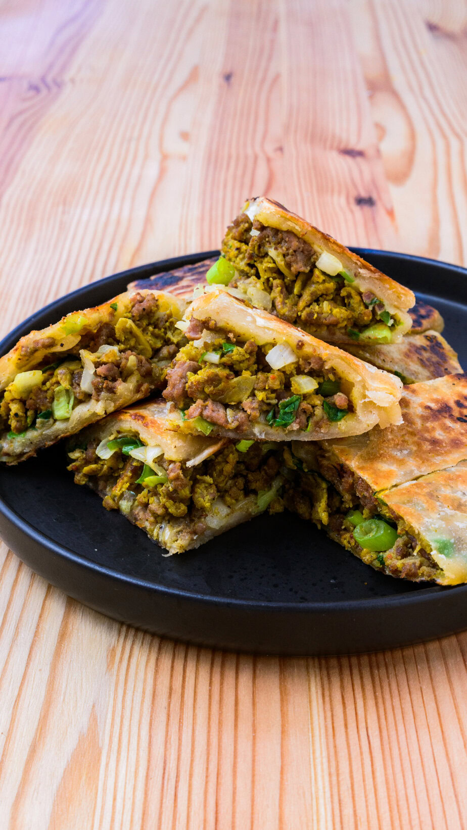 Martabak telur - Finition: Servir chaud.