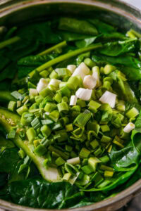 Lasooni palak paneer - Blanchir les épinards