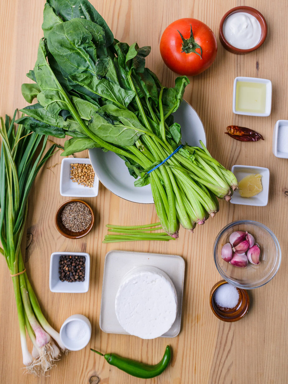 Lasooni palak paneer - Ingredients