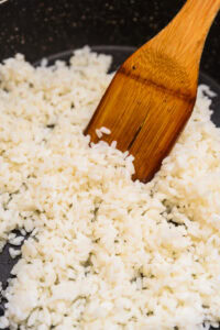 Teppanyaki - Ajouter le riz.