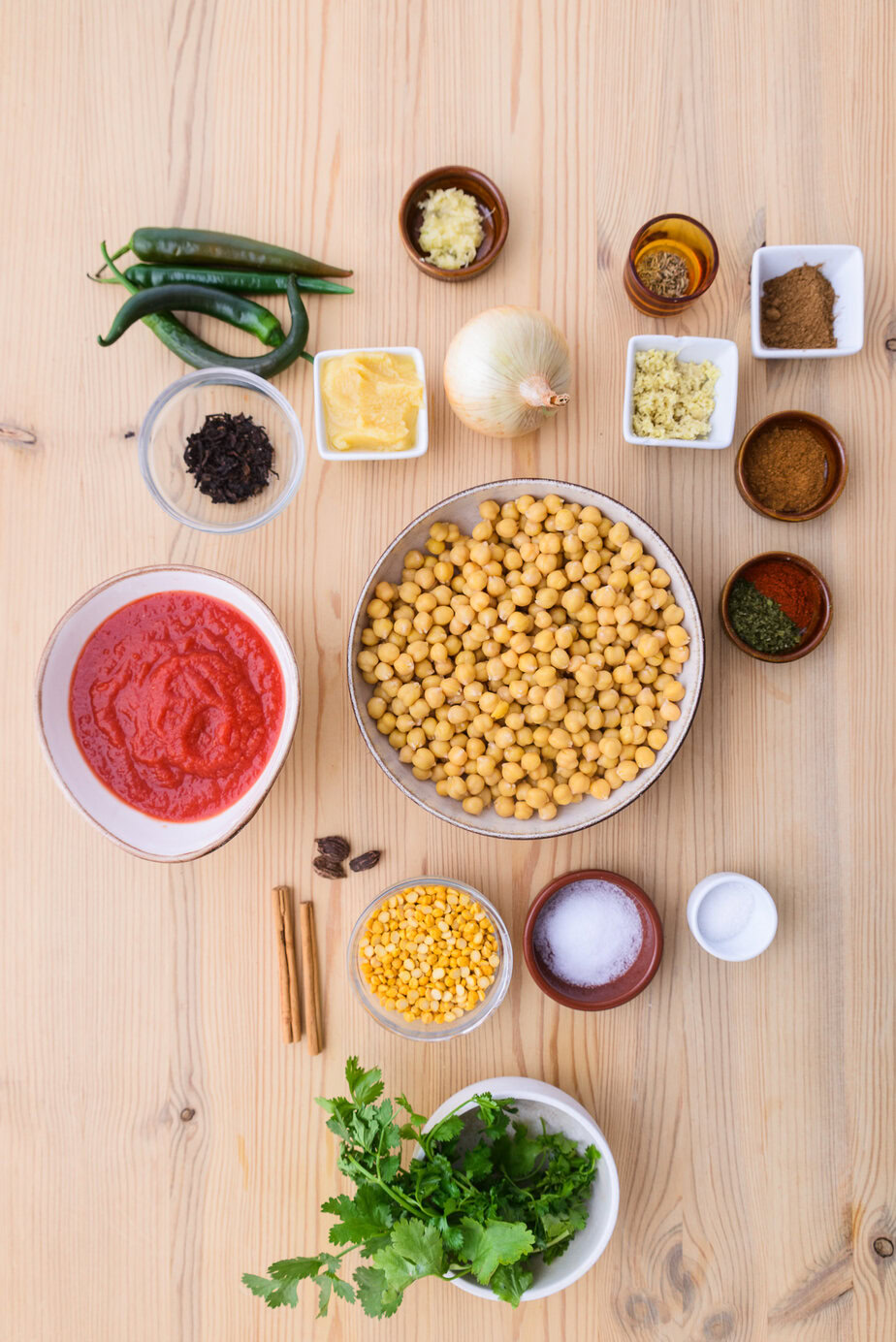 Authentique Chana Masala - Ingrédients