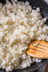 Boeuf pares - Ajouter le riz.