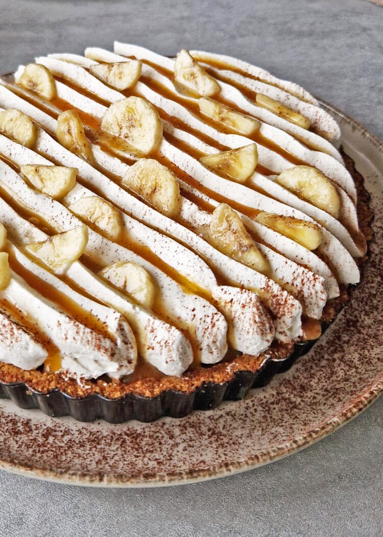 Banoffee pie vegan à la ganache café (sans gluten) - En-tete