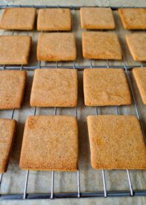 Biscuits type Graham maison sans gluten et vegan - Laisse les crackers refroidir complètement avant utilisation.