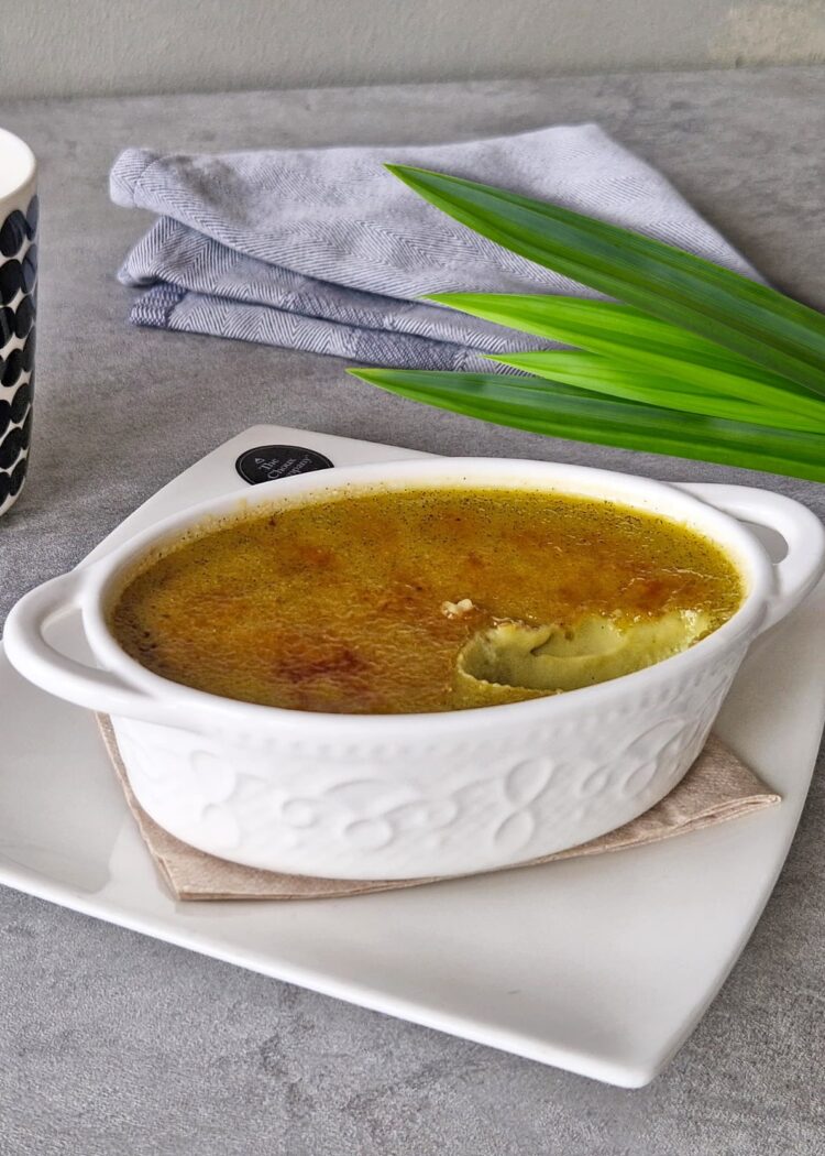 Crème brûlée au pandan sans gluten et sans lactose - En-tete
