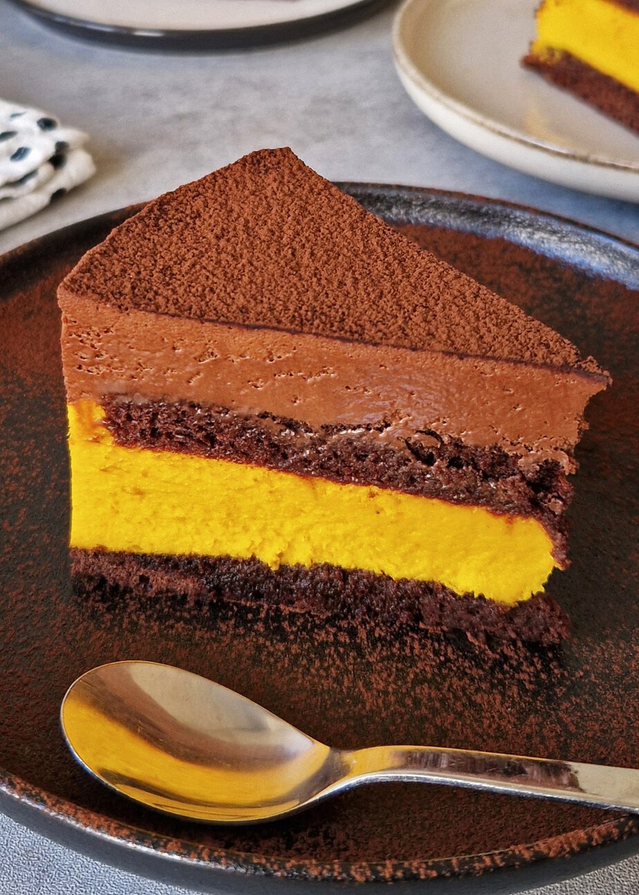 Gâteau à la courge sans gluten à 3 couches