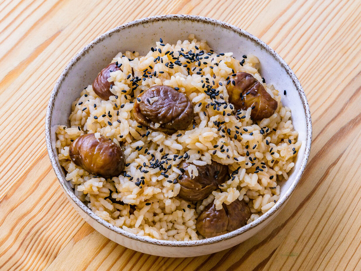 Kuri gohan (riz japonais aux châtaignes) - En-tete