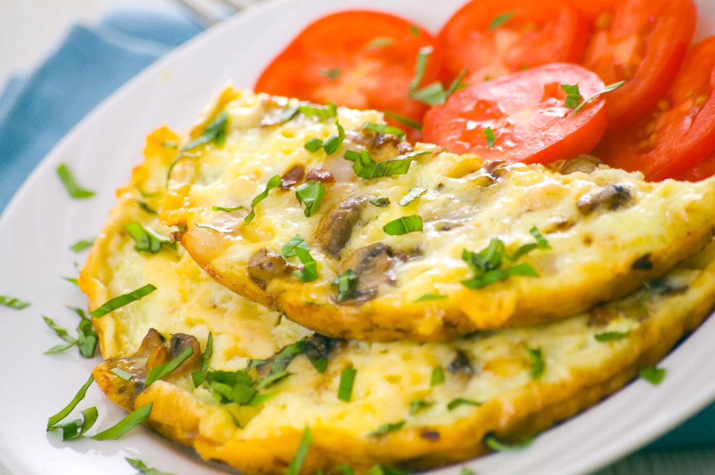 Omelette au air fryer - En-tete
