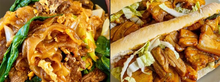 Pad see ew et banh mi