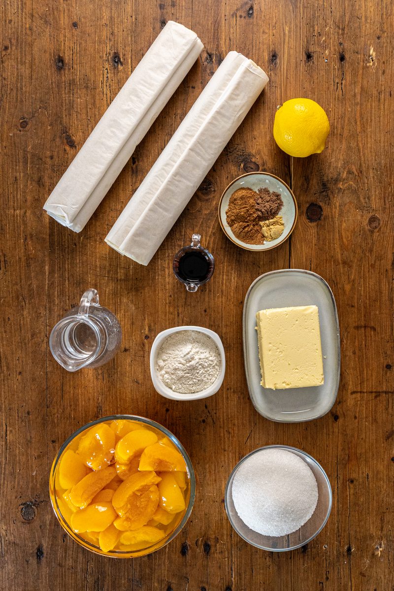 The main ingredients in cobbler