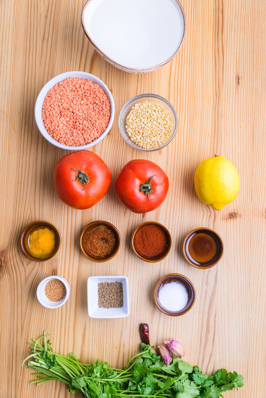Dahl de lentilles corail - Ingredients