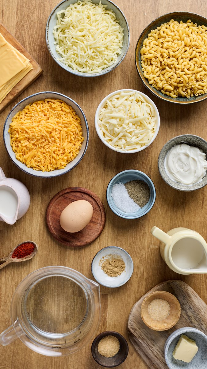 Ingrédients du mac and cheese
