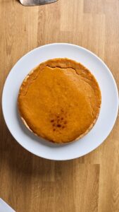Tarte au potiron cuite, la garniture bien prise