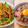 Yasai itame et maguro zuke don