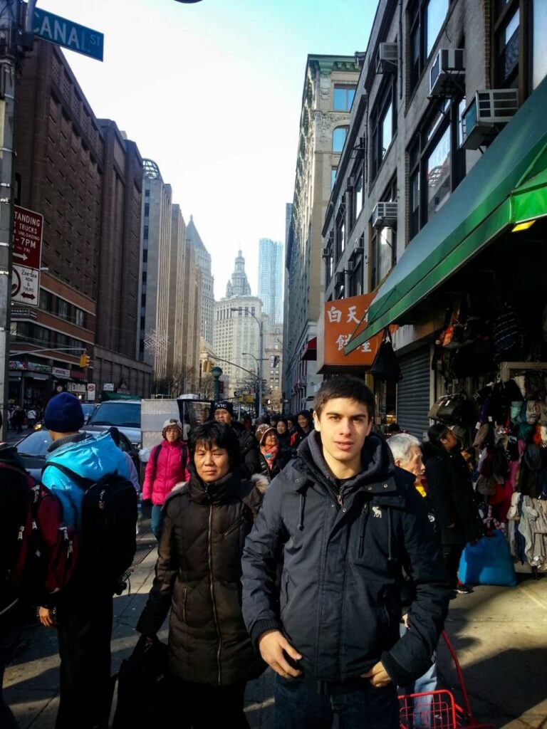 Marc Winer som 14-årig på Canal Street i Manhattans Chinatown