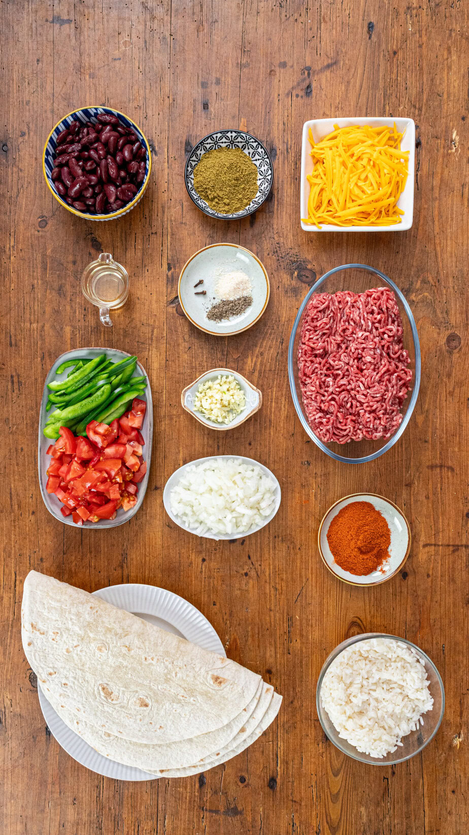 Burritos au bœuf - Ingrédients