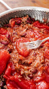 Chili con carne - Tomates écrasées avec les haricots