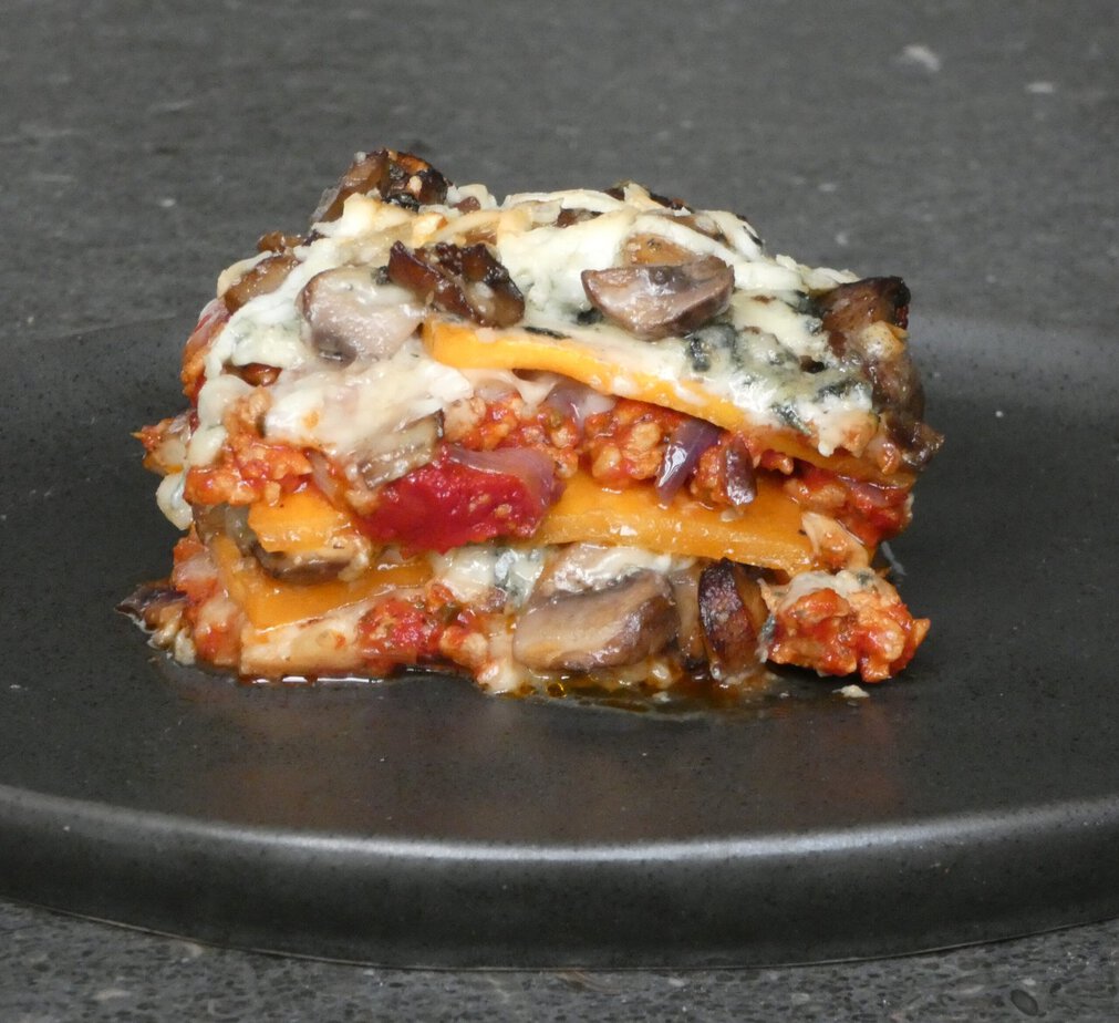 Lasagnes de potiron au poulet