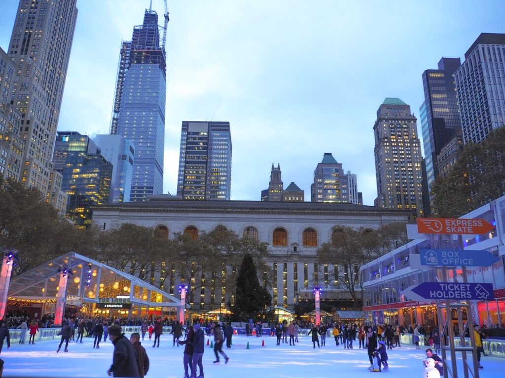 Bryant Park Winter Village, New York, décembre