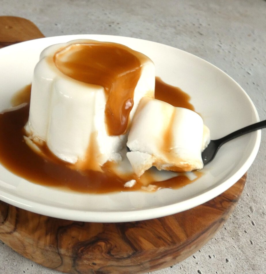 Panna cotta au lait de coco sans sucre