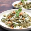 Spaghetti d'edamame au poulet et pesto roquette-noix (keto) - En-tete
