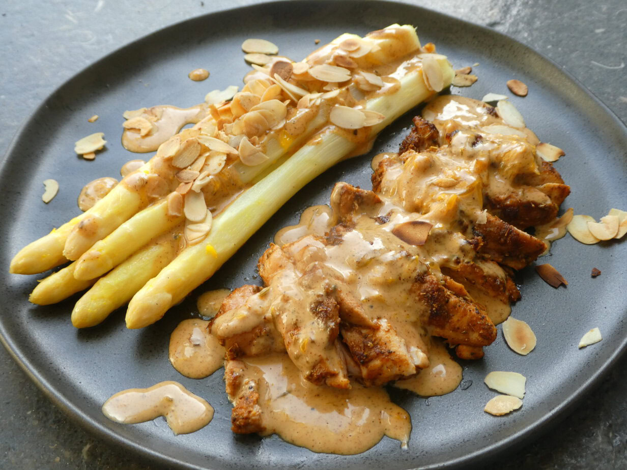 Poulet aux asperges