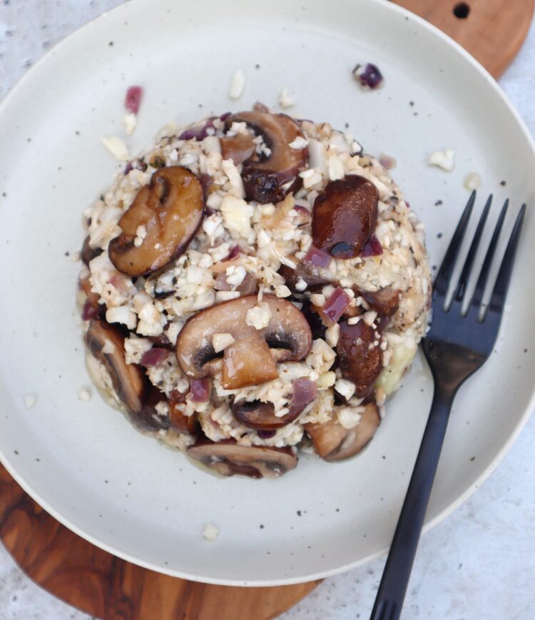 Risotto de chou-fleur aux champignons (keto) - En-tete